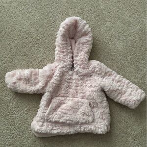 Fluffy Pink Kids Hooded Jacket